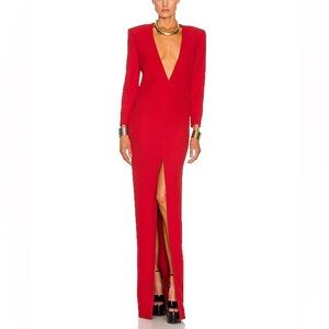 SAINT LAURENT Crepe Maxi Dress-Red NWT! Size 40